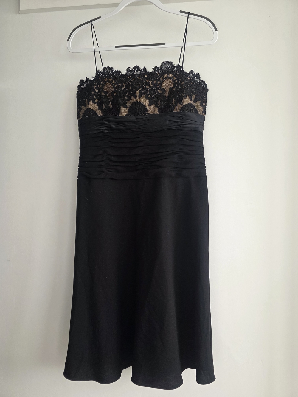 Jones New York Black Lace Bodice Slip Dress